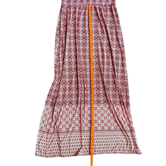 Max Studio Geometric Print Flowy Soft Rollover Waist Stretchy Maxi Skirt. Medium - Picture 7 of 11